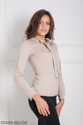 Жіноча блузка Подіум Gabliela 20480-BEIGE XS Бежевий - SvitStyle