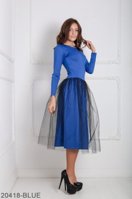 Жіноче плаття Подіум Lashes 20418-BLUE XS Синій - 8582630 - SvitStyle