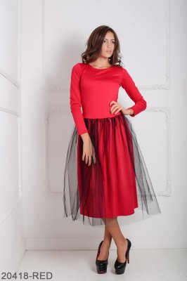 Жіноче плаття Подіум Lashes 20418-RED XS Червоний - 8582631 - SvitStyle