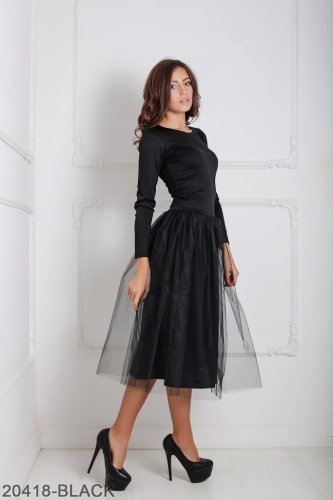 Жіноче плаття Подіум Lashes 20418-BLACK XS Чорний - SvitStyle