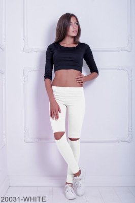 Жіночі брюки Подіум Lenora 20031-WHITE XS Білий - 8582835 - SvitStyle