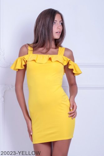 Жіноче плаття Подіум Leona 20023-YELLOW XS Жовтий - SvitStyle