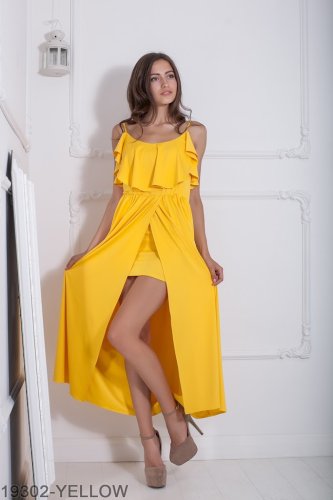 Жіноче плаття Подіум Sidney 19302-YELLOW XS Жовтий - SvitStyle