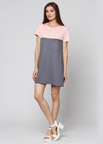 Жіноче плаття Подіум Nicki 19001-GREY/ROSE XS Різнокольоровий - SvitStyle