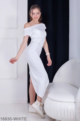 Жіноче плаття Подіум Melisa 18830-WHITE XS Білий - SvitStyle