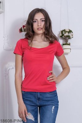 Жіноча футболка Подіум Destiny 18608-PINK XS Малиновий - 8583123 - SvitStyle