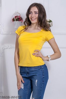 Жіноча футболка Подіум Destiny 18608-YELLOW XS Жовтий - 8583125 - SvitStyle