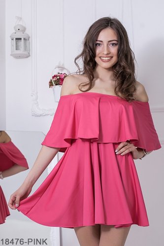 Жіноче плаття Подіум Nicole 18476-PINK XS Малиновий - SvitStyle