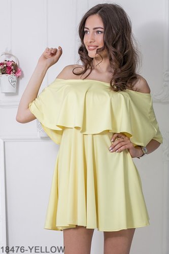 Жіноче плаття Подіум Nicole 18476-YELLOW XS Жовтий - SvitStyle