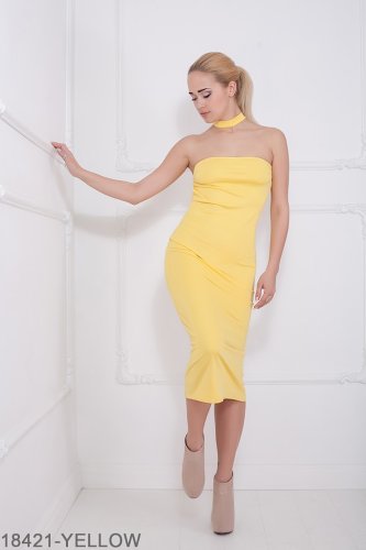 Жіноче плаття Подіум Victoria 18421-YELLOW XS Жовтий - SvitStyle