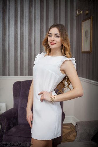 Жіноче плаття Подіум Saga 17942-WHITE XS Білий - SvitStyle