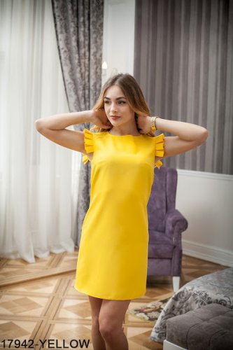 Жіноче плаття Подіум Saga 17942-YELLOW XS Жовтий - SvitStyle