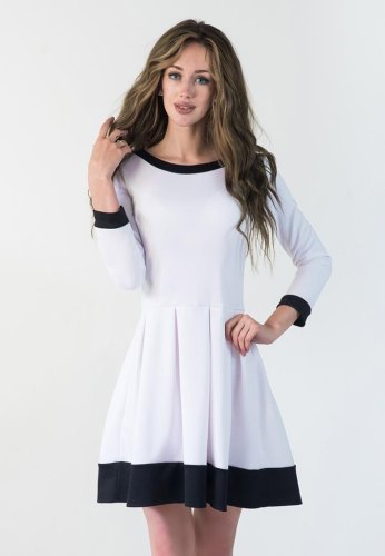 Жіноче плаття Подіум Aconite 13907-WHITE S Білий - SvitStyle