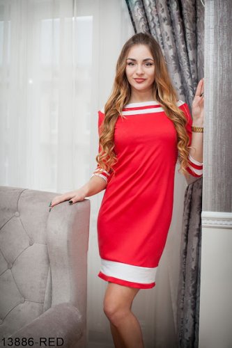 Жіноче плаття Подіум Bilberry 13886-RED S Червоний - SvitStyle
