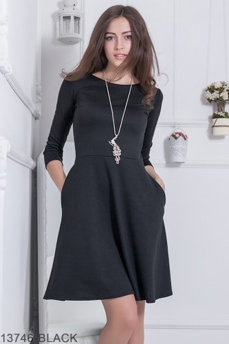 Жіноче плаття Подіум Fenberries 13746-BLACK S Чорний - SvitStyle
