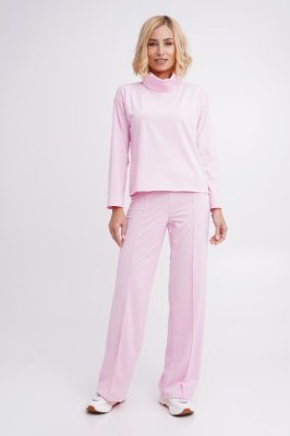 Жіночий спортивний костюм гольф + штани кльош Подіум 28225-ROSE XS Рожевий - 8590120 - SvitStyle