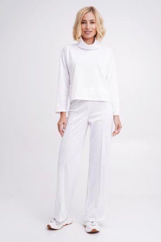 Жіночий спортивний костюм гольф + штани кльош Подіум 28225-WHITE XS Білий - SvitStyle