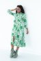 Длинное коттоновое платье на пуговицах hot fashion - зеленый цвет, S (есть размеры) (1)