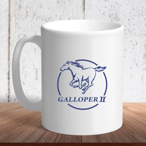 Біла кружка (чашка) з логотипом автомобіля "Galloper" - 8197166 - SvitStyle