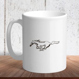Біла кружка (чашка) з логотипом автомобіля "Mustang85" - 8197193 - SvitStyle