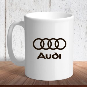 Біла кружка (чашка) з логотипом автомобіля "Audi 5" - 8197214 - SvitStyle