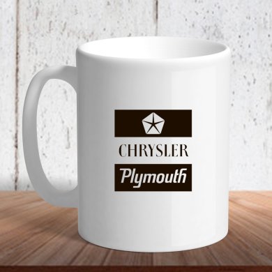 Біла кружка (чашка) з логотипом автомобіля Сhevrolet plymouth1 - SvitStyle