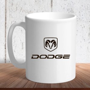 Біла кружка (чашка) з логотипом автомобіля "Dodge" - 8197224 - SvitStyle