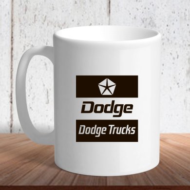 Біла кружка (чашка) з логотипом автомобіляDodge dealer logo - SvitStyle