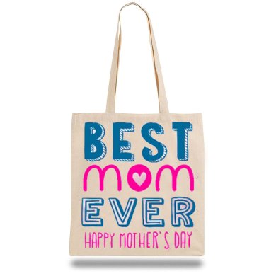Еко-сумка, шоппер з принтом повсякденна Best mom ever - SvitStyle
