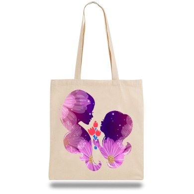 Еко-сумка, шоппер з принтом повсякденна Мама і Дочка - SvitStyle
