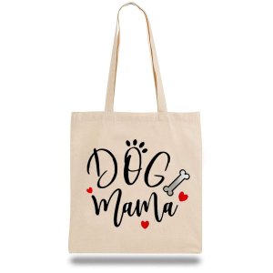 Еко-сумка, шоппер з принтом повсякденна "Dog mama" - SvitStyle