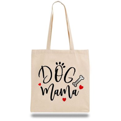 Еко-сумка, шоппер з принтом повсякденна Dog mama - SvitStyle