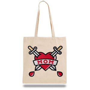 Еко-сумка, шоппер з принтом повсякденна "Mom" - SvitStyle
