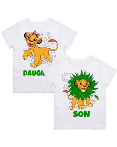 Парні футболки з принтом Daughter. Son Push IT - SvitStyle