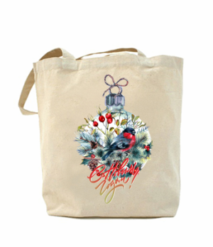 Еко-сумка, шоппер з принтом повсякденна Новий рік - 8204239 - SvitStyle