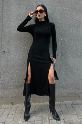Чорна сукня з розрізами м. Харків - 8467114 - SvitStyle