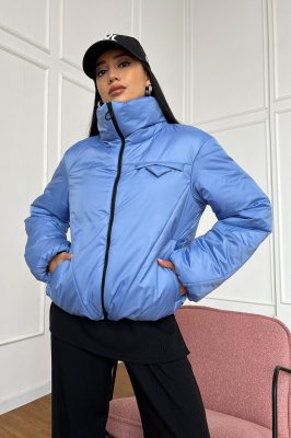 Тепла демісезонна куртка Сія блакитного кольору м. Харків - 8498347 - SvitStyle