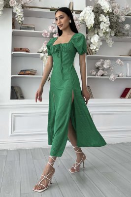 Елегантна літня сукня-міді "Єсенія" зеленого кольору м. Харків - 8538728 - SvitStyle