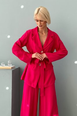 Літній лляний жіночий піджак «Онікс» малинового кольору м. Харків - 8549333 - SvitStyle