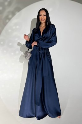 Вечірня сукня "Шик" з ніжного шовку темно-синього кольору м. Харків - 8553214 - SvitStyle