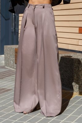Стильні брюки в стилі палаццо коричньового кольору м. Харків - 8554928 - SvitStyle