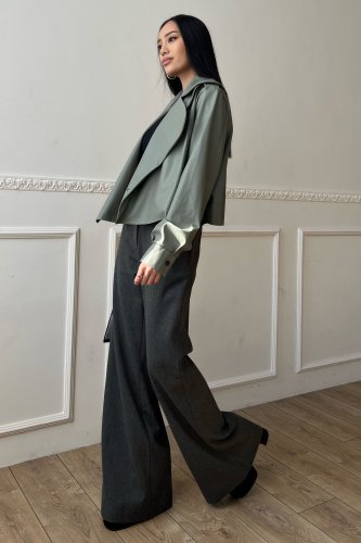 Елегантні жіночі штани-палаццо кольору графіт м. Харків - SvitStyle