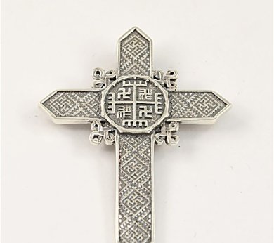 Крест с оберегами Maxi Silver 7156 - SvitStyle