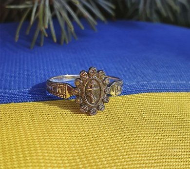 Кольцо православное спаси и сохрани Maxi Silver 3972 SE, размер 15.5 - SvitStyle