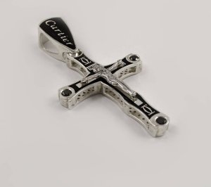 Крест с эмалью Maxi Silver 8026 - 8580156 - SvitStyle
