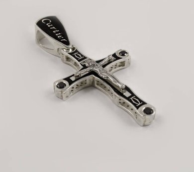Крест с эмалью Maxi Silver 8026 - SvitStyle