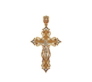Крест золотой Maxi Silver 8467 - 8599689 - SvitStyle