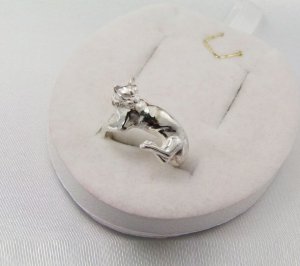 Женское кольцо пантера Maxi Silver 4536 SE, размер 15.5 - 8600614 - SvitStyle