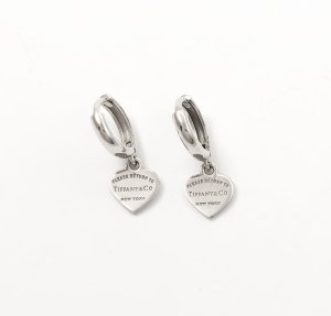 Серьги Tiffany сердца Maxi Silver 9407 - SvitStyle
