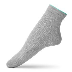 Бавовняні шкарпетки для жінок в’язки косичка з яскравою резинкою від V&T Socks - SvitStyle